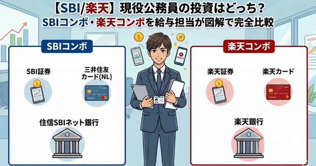 【SBI/楽天】現役公務員の投資はどっち？SBIコンボ・楽天コンボを給与担当が図解で完全比較の解説図（給与担当のブログ）
